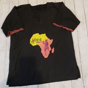 African inspired black shirt